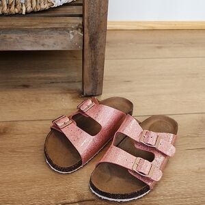 Pink Glitter Sandals, Girls 2